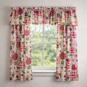 Vintage 1960/70's Floral 3 Piece Curtain Set